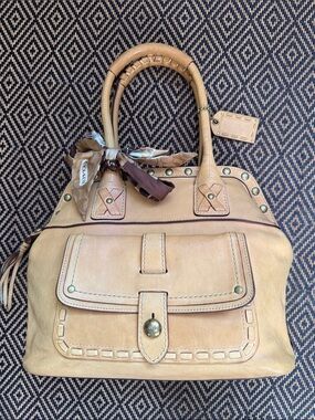 Vintage Y2K Coach 11977 Thompson Vachetta studded whipstitch bag